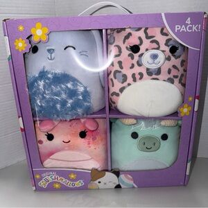 Squishmallows 4-Pack Plush Set - Purple, Pink, Blue, Mint